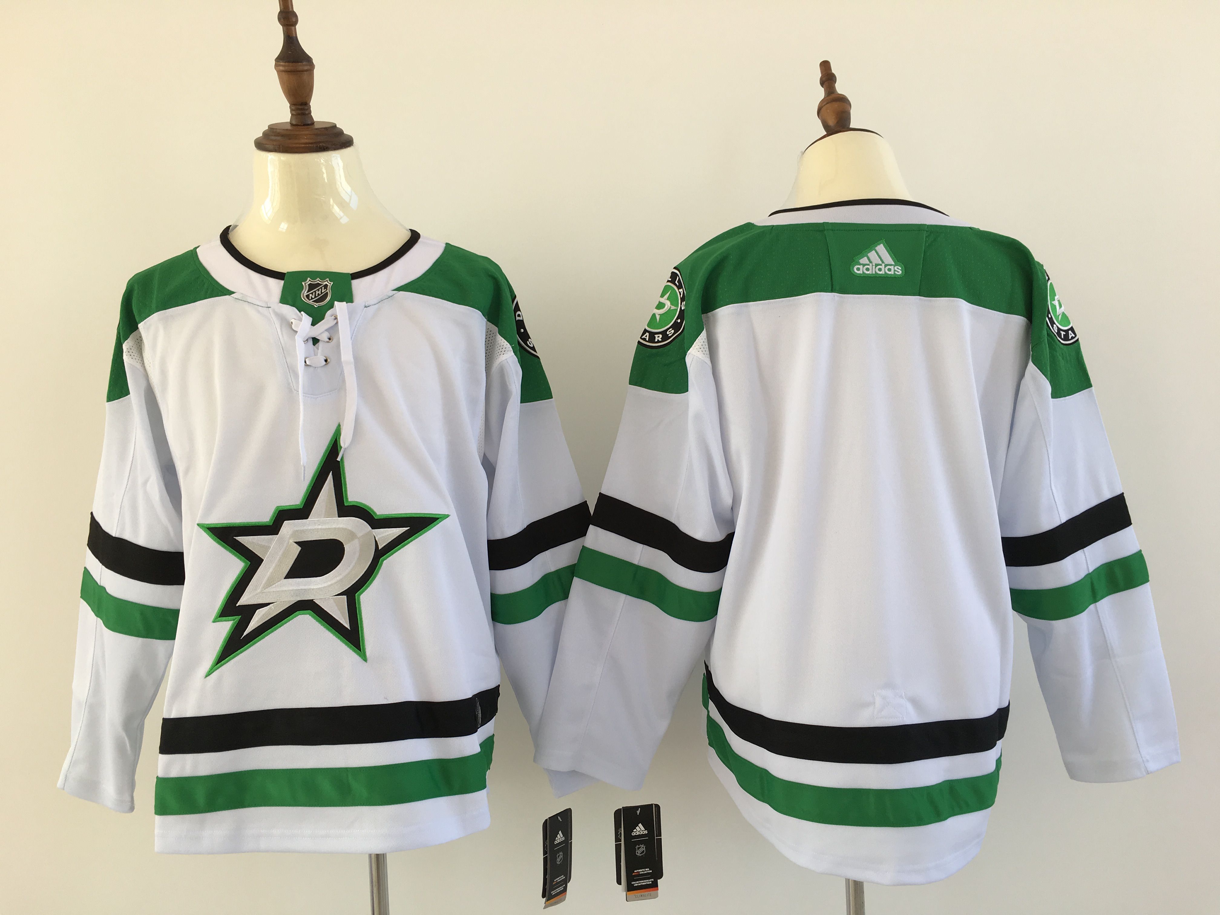 Men Dallas Stars Blank White Hockey Stitched Adidas NHL Jerseys